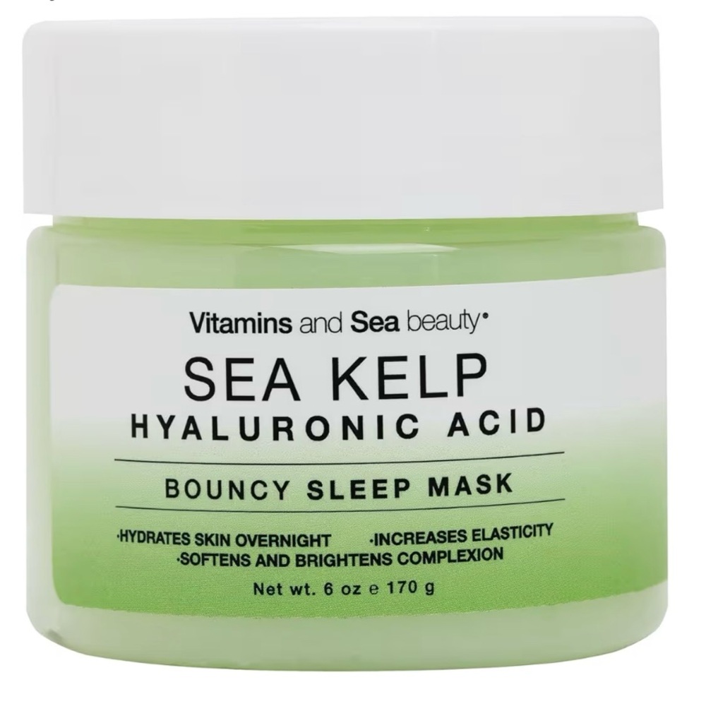 VITAMINS AND SEA BEAUTY Bouncy Sleep Mask with Sea Kelp + Hyaluronic Acid NEW PC